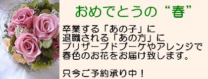 卒業・卒園・退職プリザーブドフラワーギフト