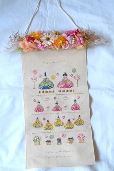 刺繍タペストリー